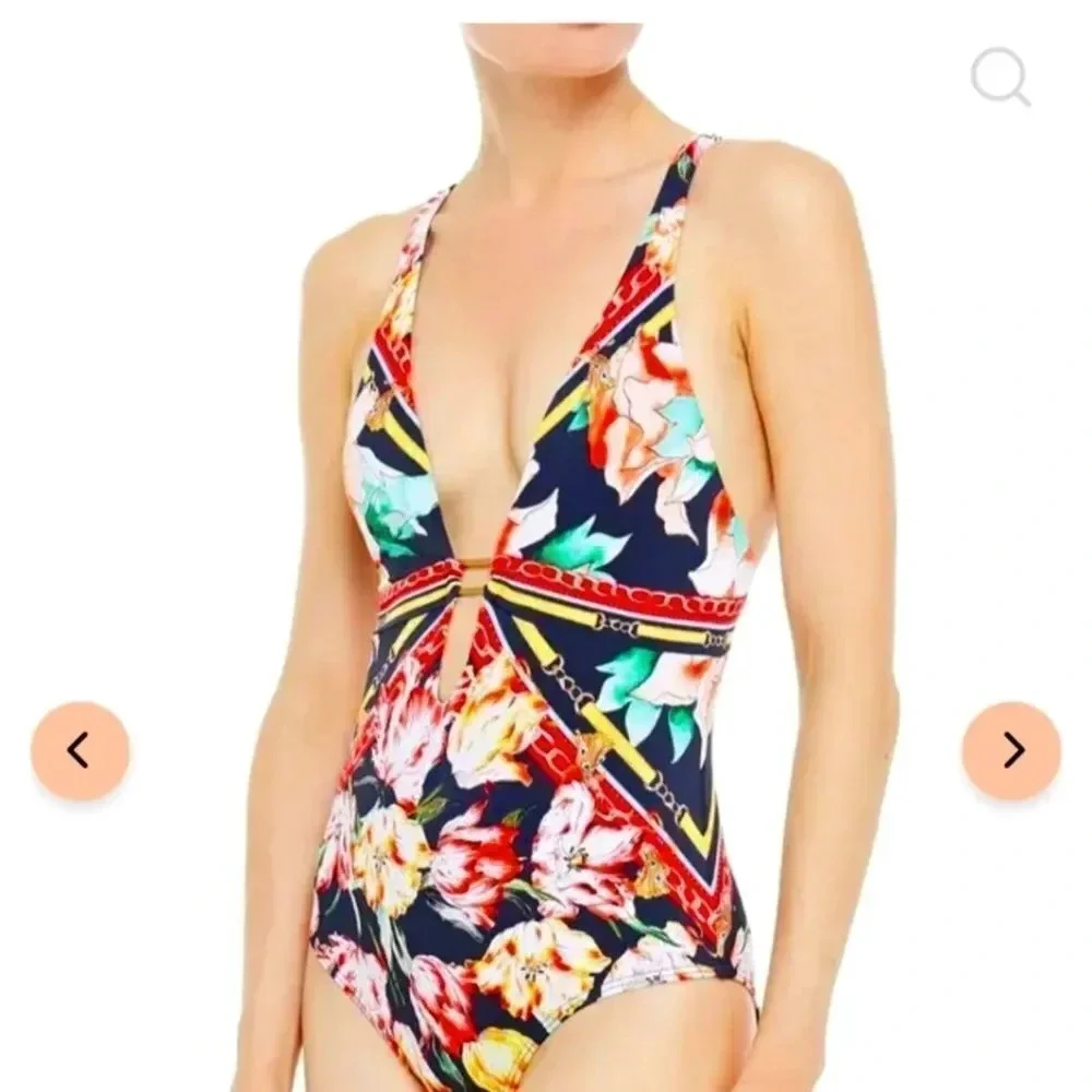 Jessica Allen Galleria underwire  Multicolor Sz 10 One-piece Swimsuit